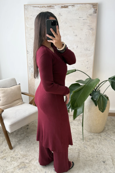 Jasmin set burgundy